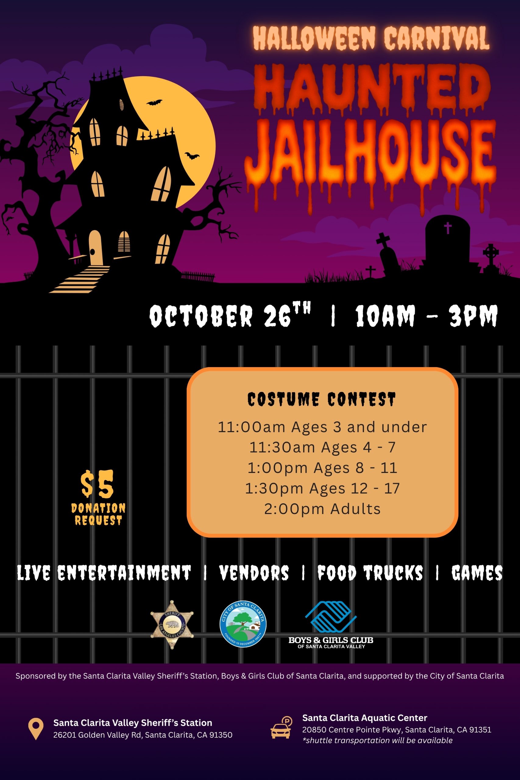 Haunted Jailhouse Boys & Girls Club of Santa Clarita Valley