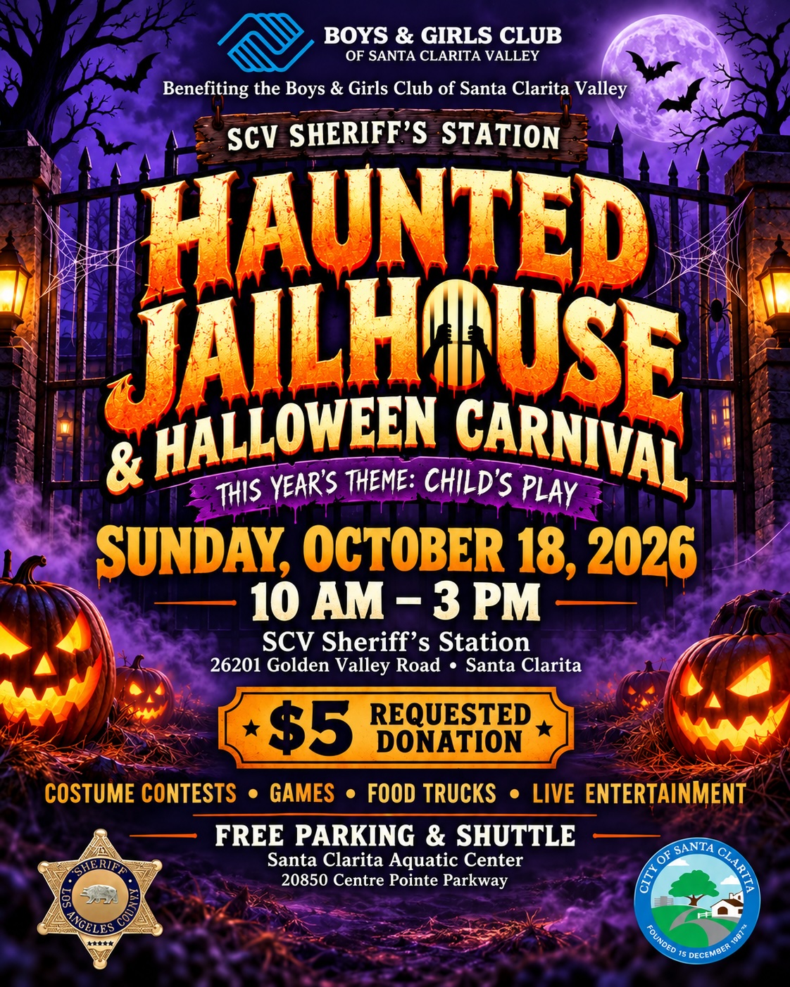 Haunted Jailhouse Boys & Girls Club of Santa Clarita Valley